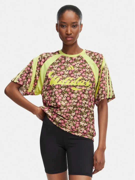 Zdjęcie produktu adidas T-Shirt Adidas X Farm Rio House Of Tiro KR0240 Różowy Regular Fit
