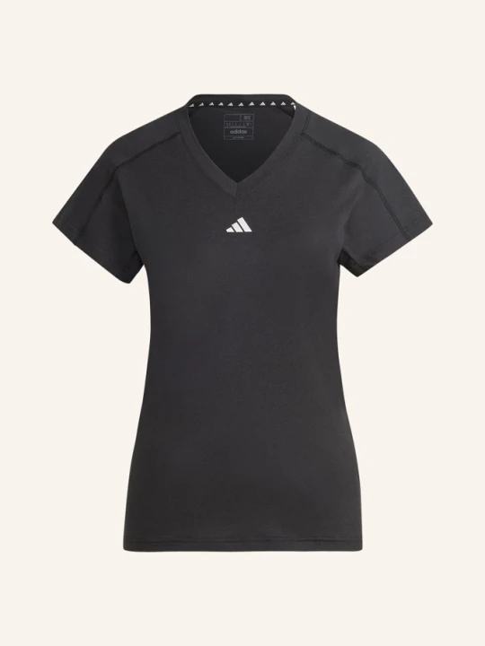 Zdjęcie produktu Adidas T-Shirt Aeroready Workout Essential V-Neck schwarz CZARNY
