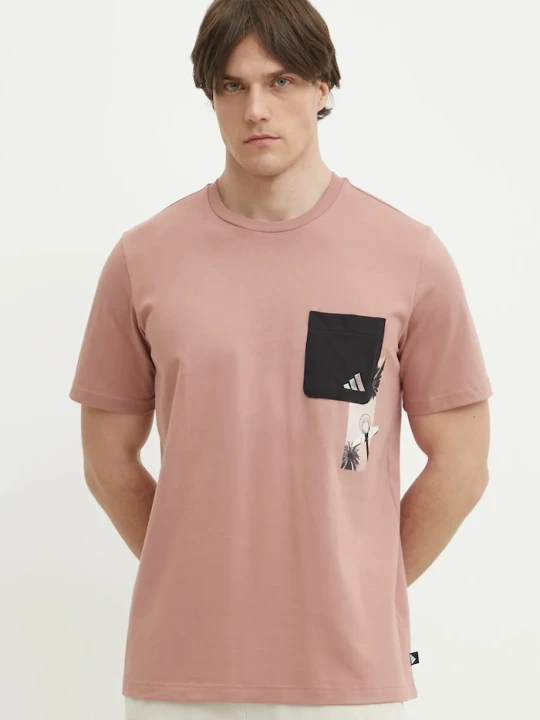 Zdjęcie produktu adidas t-shirt bawełniany M T LENS PKT T różowy