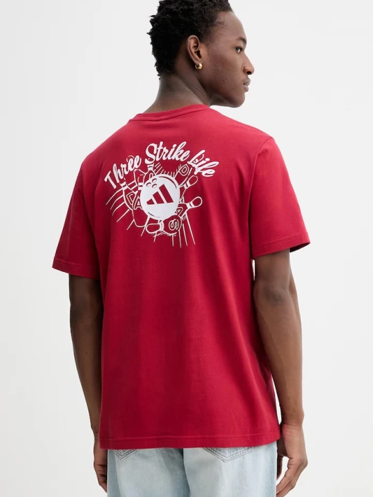 Zdjęcie produktu adidas t-shirt bawełniany Novelty Bowl czerwony