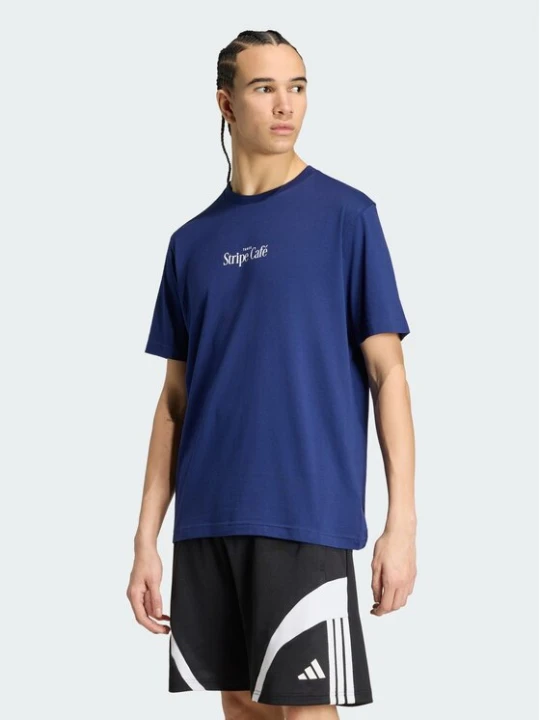 Zdjęcie produktu adidas T-Shirt Coffee Cafe Donut Bag KT9711 Niebieski Regular Fit