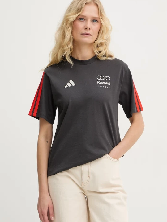 Zdjęcie produktu adidas t-shirt damski bawełniany x Audi szary