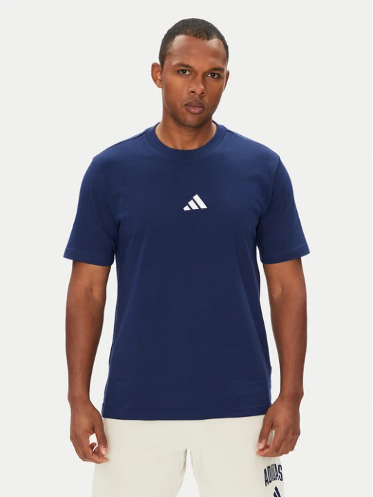 Zdjęcie produktu adidas T-Shirt Essentials Small Logo JF1093 Granatowy Regular Fit