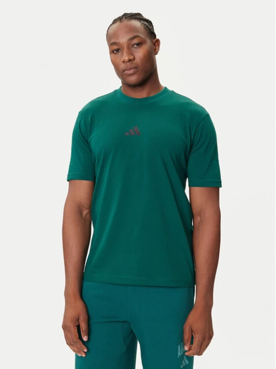 Zdjęcie produktu adidas T-Shirt Essentials Small Logo JF1096 Zielony Regular Fit