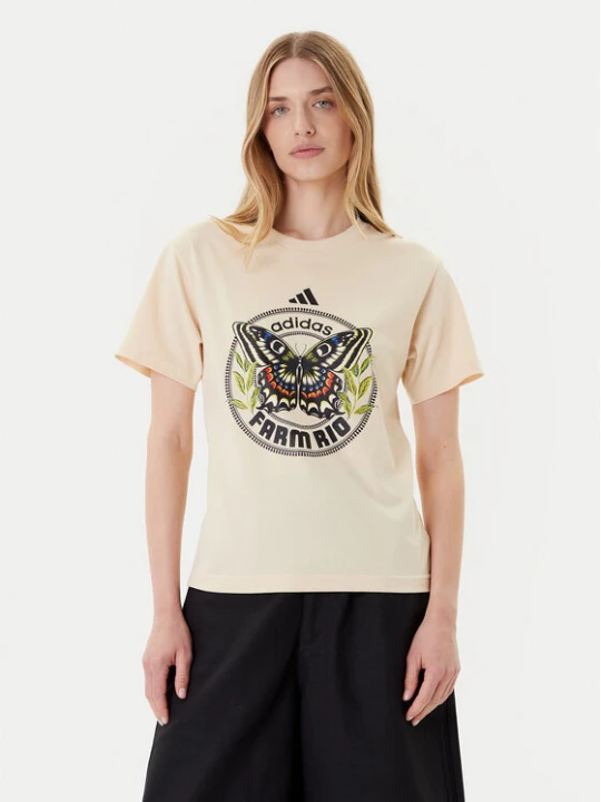 Zdjęcie produktu adidas T-Shirt FARM Graphic JL8614 Beżowy Regular Fit