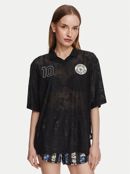 Zdjęcie produktu adidas T-Shirt Farm Rio KR0238 Czarny Loose Fit