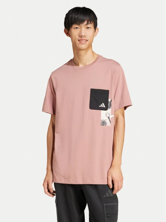 Zdjęcie produktu adidas T-Shirt Lens Elevated Pocket Graphic JJ3927 Różowy Loose Fit