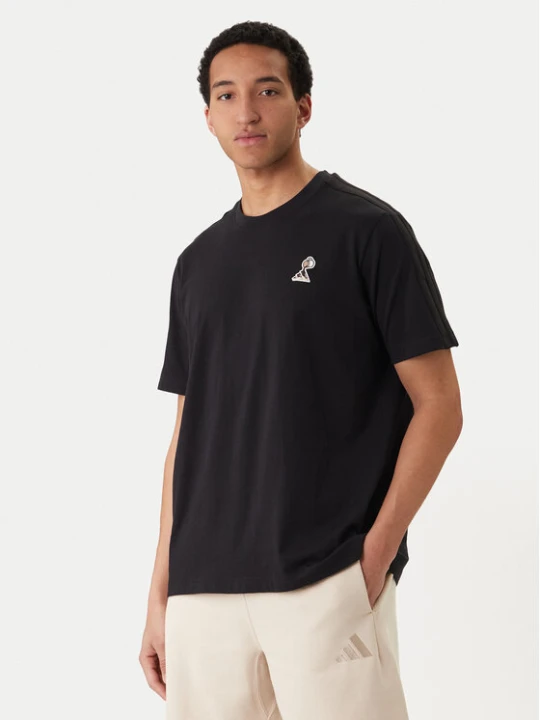 Zdjęcie produktu adidas T-Shirt Lux Coffee Cafe Pour Graphic KB4847 Czarny Loose Fit