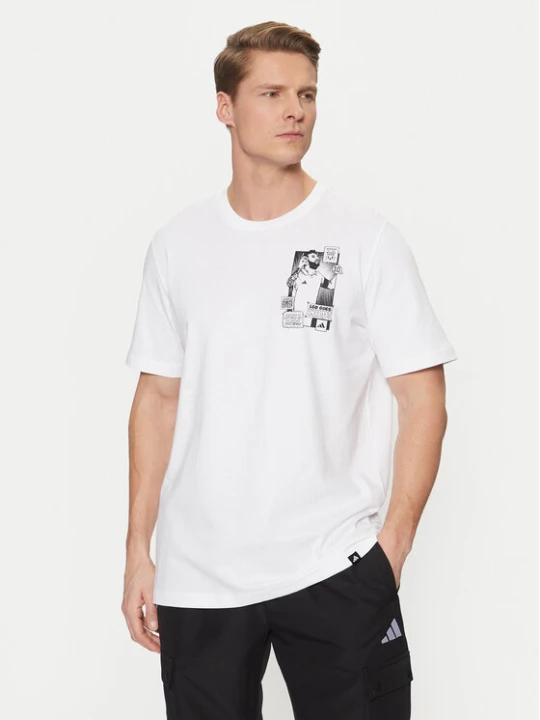 Zdjęcie produktu adidas T-Shirt Messi Icon Graphic JJ1414 Biały Regular Fit