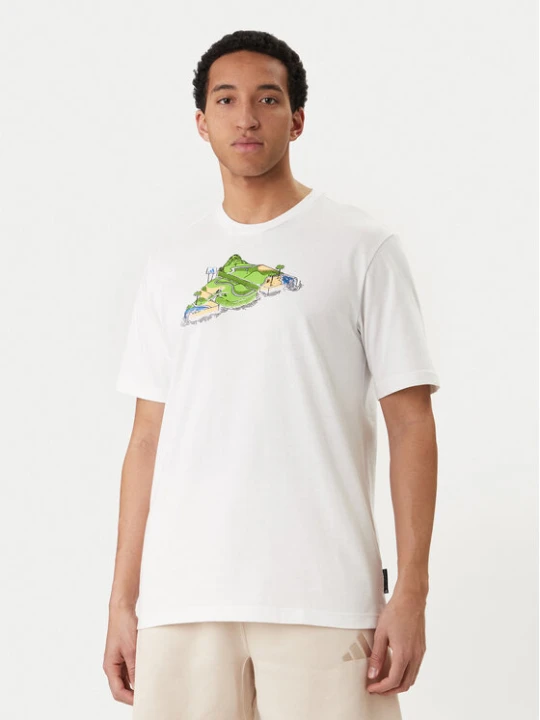 Zdjęcie produktu adidas T-Shirt Novelty Mini Graphic JZ5037 Biały Regular Fit