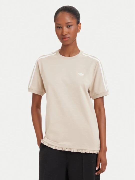 Zdjęcie produktu adidas T-Shirt Pleated 3S LG4315 Beżowy Regular Fit
