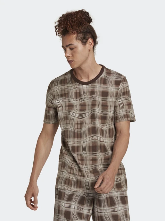 Zdjęcie produktu adidas T-Shirt Reveal Allover Print HK2744 Brązowy Regular Fit