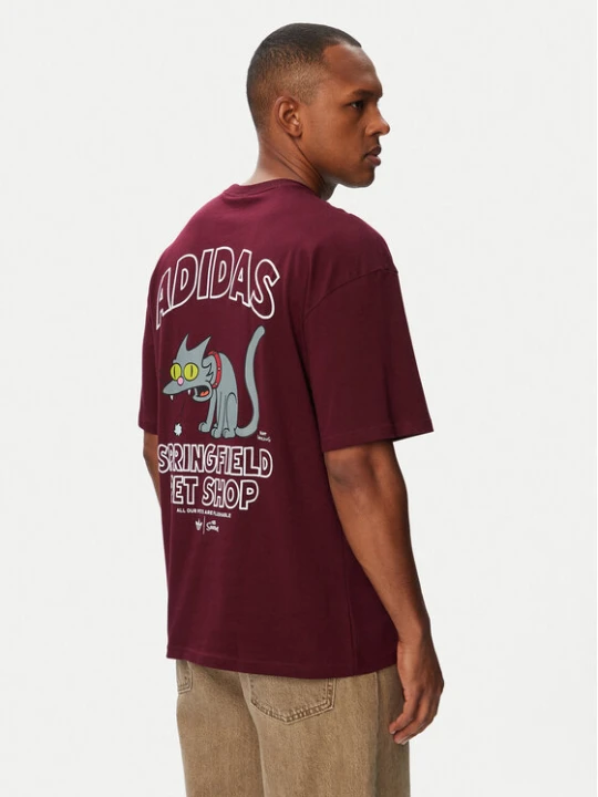 Zdjęcie produktu adidas T-Shirt Snowball Graphic LG5065 Bordowy Oversize
