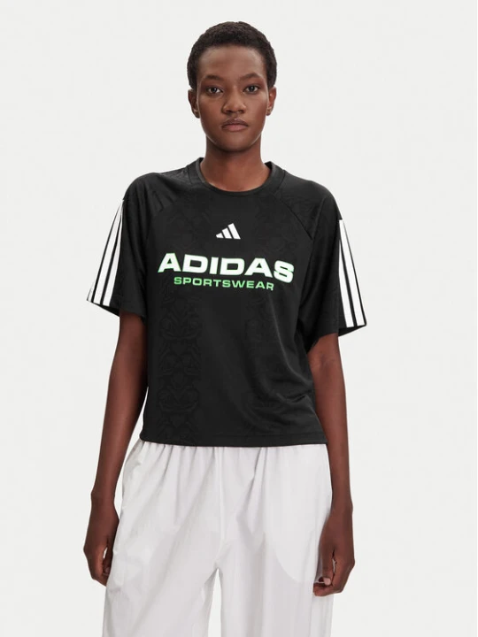 Zdjęcie produktu adidas T-Shirt Tiro x Common Goal Jacquard JL9212 Czarny Loose Fit