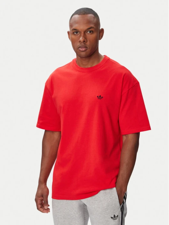 Zdjęcie produktu adidas T-Shirt Trefoil Essentials HZ1003 Czerwony Loose Fit