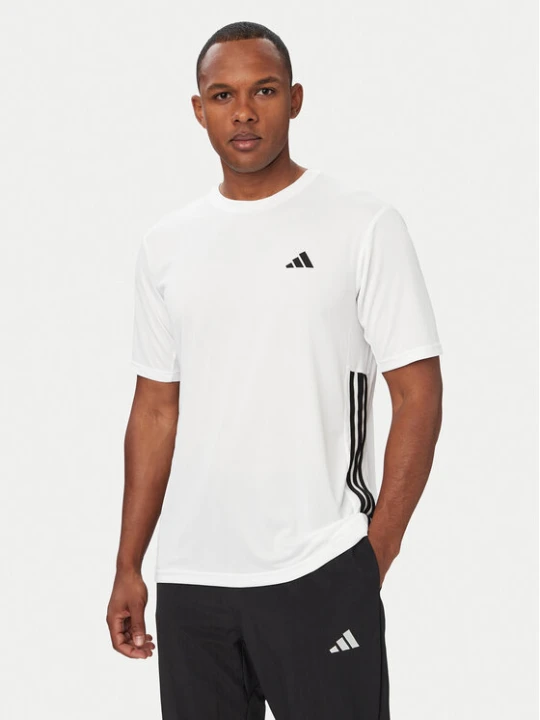 Zdjęcie produktu adidas T-Shirt Workout Essentials Base 3-Stripes KD0699 Biały Regular Fit