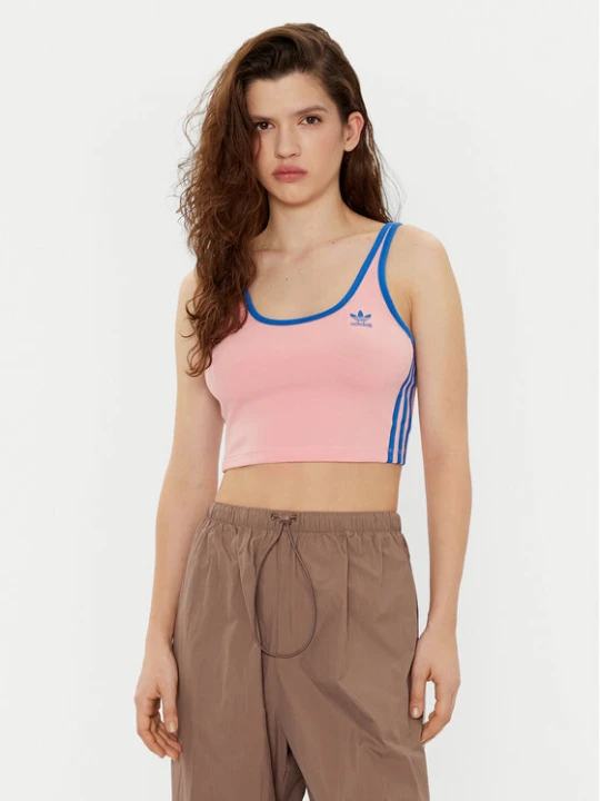 Zdjęcie produktu adidas Top adicolor 3-Stripes JP2293 Różowy Slim Fit