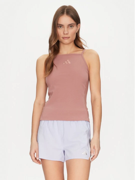 Zdjęcie produktu adidas Top ALL SZN Rib JJ1222 Różowy Slim Fit