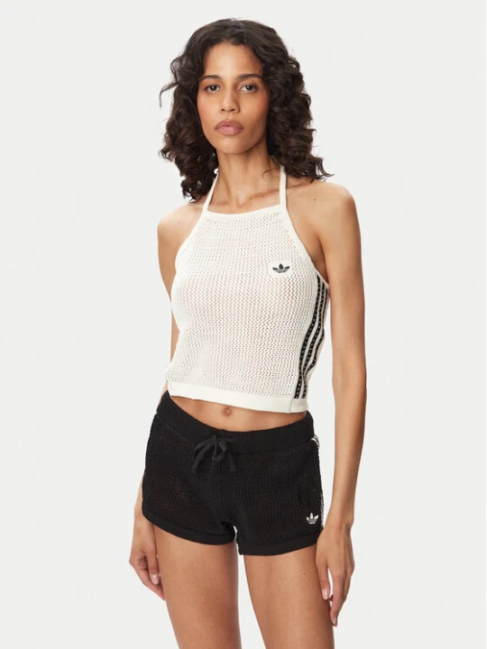 Zdjęcie produktu adidas Top Knitted Crochet KC6485 Biały Slim Fit