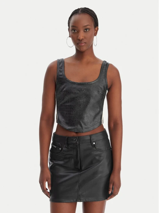 Zdjęcie produktu adidas Top Pleather KE5041 Czarny Slim Fit