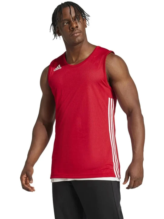 Zdjęcie produktu adidas Top sportowy "3G Speed Reversible" w kolorze czerwonym rozmiar: 3XL