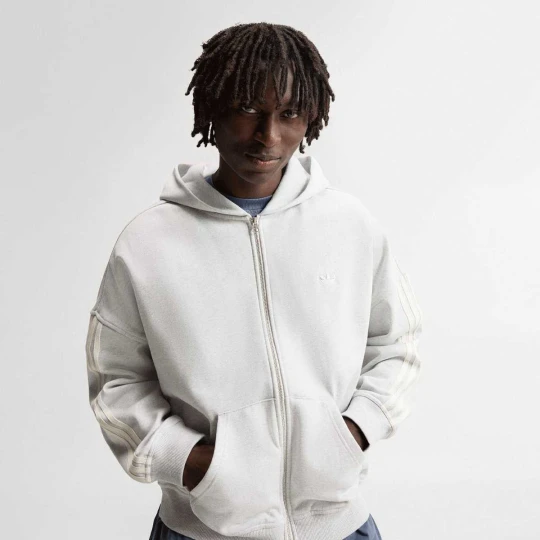 Zdjęcie produktu adiSignature 3 Stripes Full Zip Hoodie adidas Originals szary
