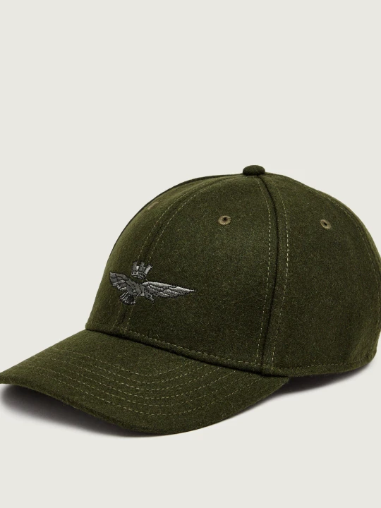 Zdjęcie produktu Aeronautica Militare Bejsbolówka | z dodatkiem wełny zielony