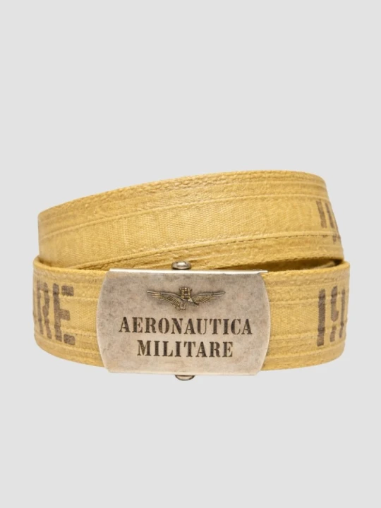 Zdjęcie produktu AERONAUTICA MILITARE Beżowy męski bawełniany pasek, Rozmiar 90
