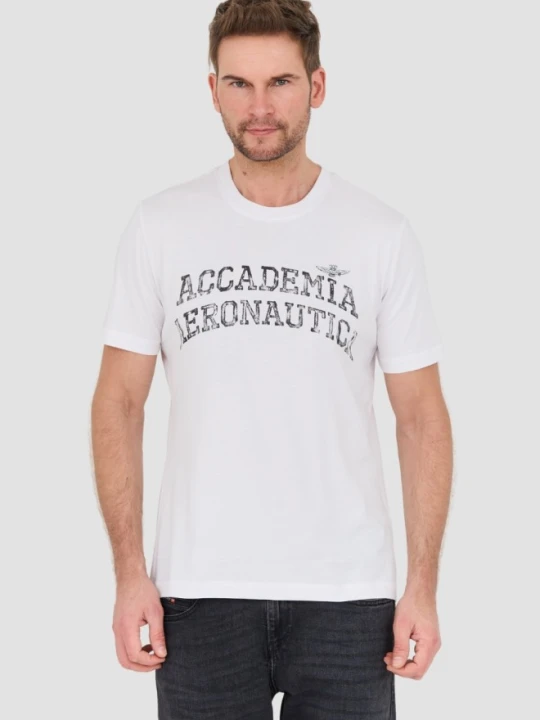 Zdjęcie produktu AERONAUTICA MILITARE Biały bawelniany męski t-shirt M.C., Rozmiar XL