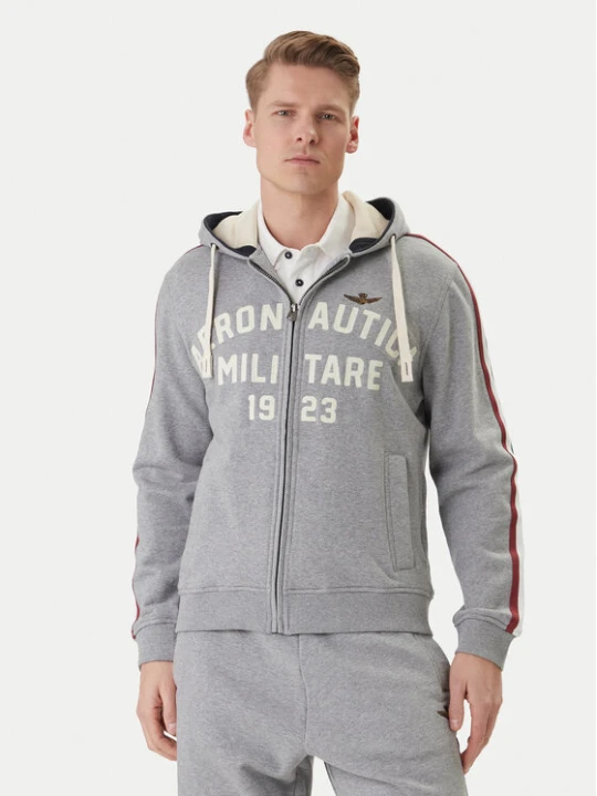 Zdjęcie produktu Aeronautica Militare Bluza 261FE2070UF00677 Szary Comfort Fit