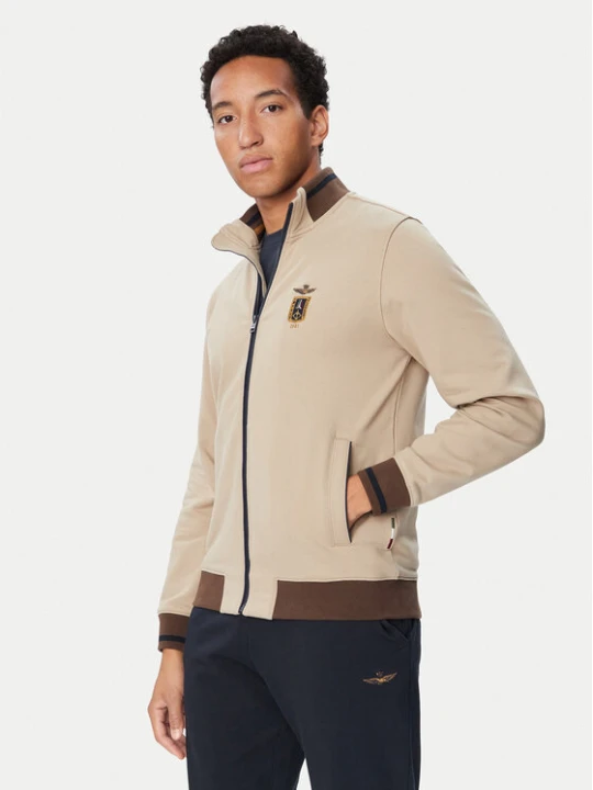 Zdjęcie produktu Aeronautica Militare Bluza 262FE2089UF00662 Beżowy ciemny Regular Fit