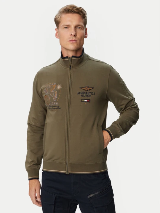 Zdjęcie produktu Aeronautica Militare Bluza 262FE2134UF00662 Zielony ciemny Regular Fit