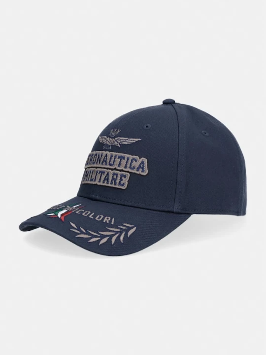 Zdjęcie produktu Aeronautica Militare czapka z daszkiem bawełniana granatowy