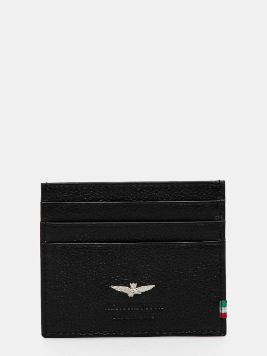 Zdjęcie produktu Aeronautica Militare etui na karty skórzane czarny