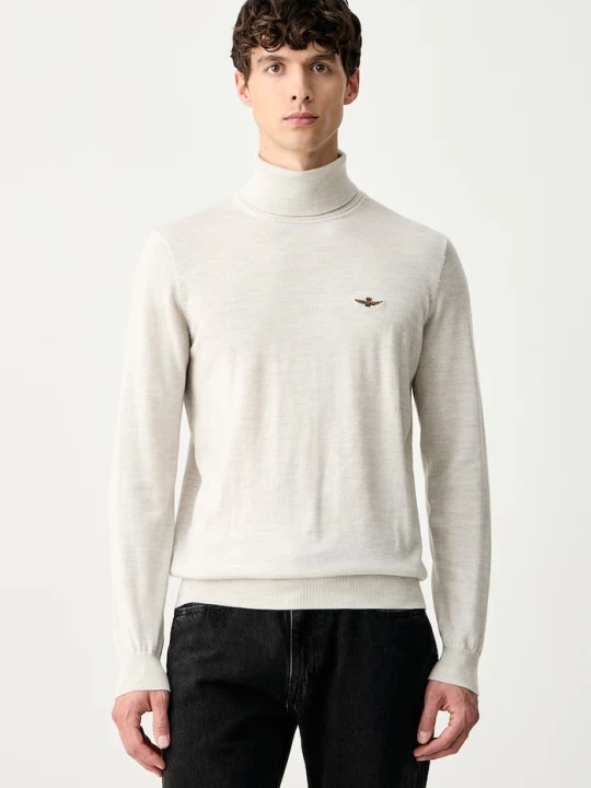 Zdjęcie produktu Aeronautica Militare golf męski z wełną szary