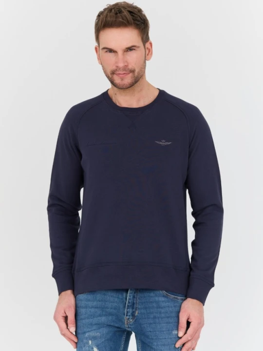 Zdjęcie produktu AERONAUTICA MILITARE Granatowa bluza męska Felpa Girocollo, Rozmiar 3XL Niebieski