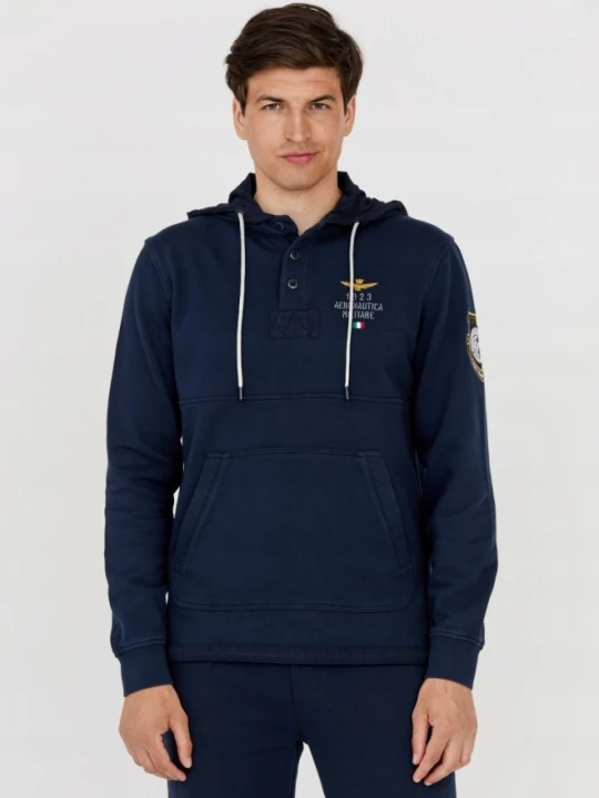 Zdjęcie produktu AERONAUTICA MILITARE Granatowa bluza męska, Rozmiar L Niebieski