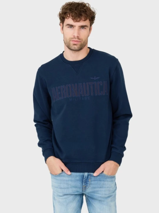 Zdjęcie produktu AERONAUTICA MILITARE Granatowa męska bluza, Rozmiar XXL Niebieski