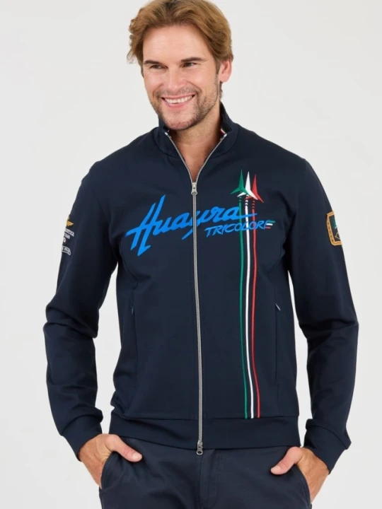 Zdjęcie produktu AERONAUTICA MILITARE Granatowa męska bluza rozpinana SWEATSHIRT, Rozmiar 3XL Niebieski