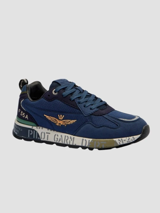 Zdjęcie produktu AERONAUTICA MILITARE Granatowe sneakersy męskie, Rozmiar 44 Niebieski