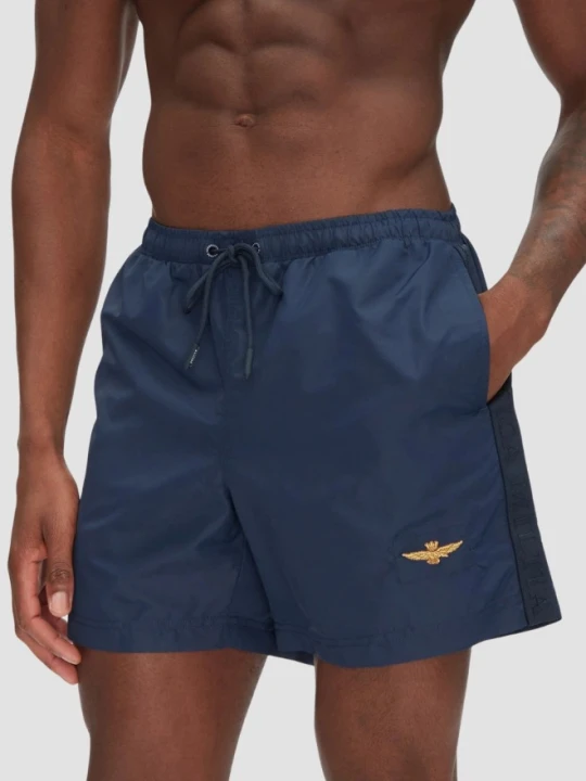 Zdjęcie produktu AERONAUTICA MILITARE Granatowe szorty kąpielowe, Rozmiar 48 Niebieski