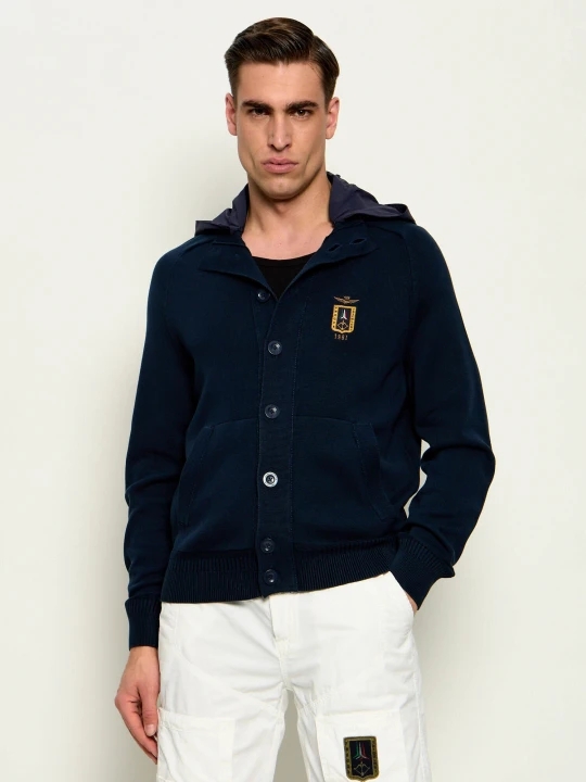 Zdjęcie produktu Aeronautica Militare Kardigan | Regular Fit granatowy