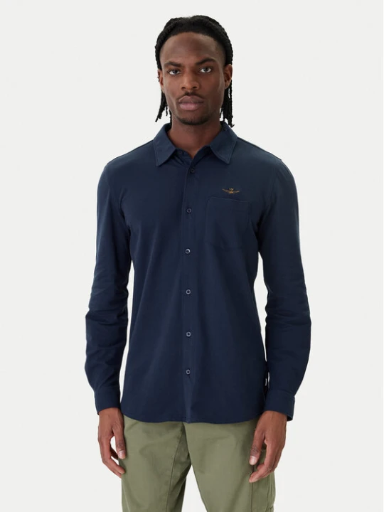Zdjęcie produktu Aeronautica Militare Koszula 261CA1313UP00408 Granatowy Regular Fit
