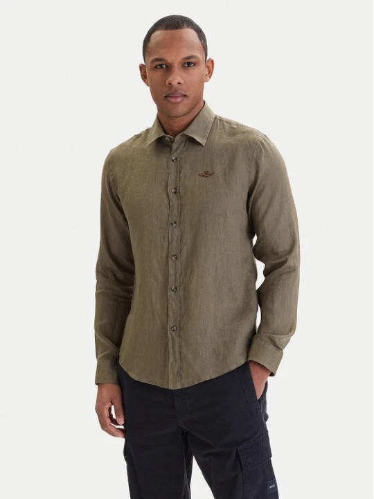 Zdjęcie produktu Aeronautica Militare Koszula 261CA1321UCT03089 Zielony Regular Fit