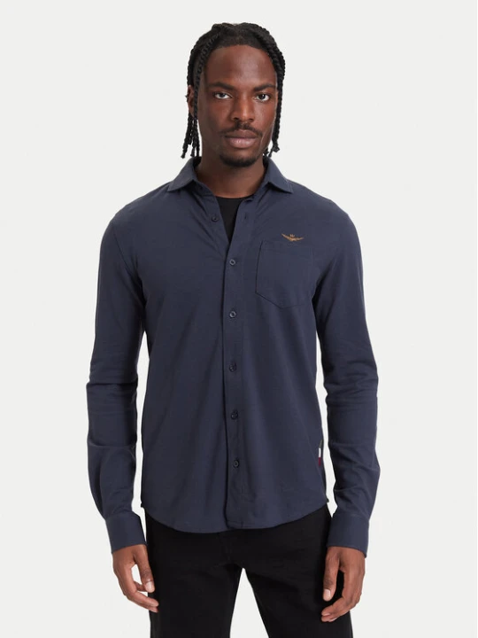 Zdjęcie produktu Aeronautica Militare Koszula 262CA1313UP00408 Granatowy Regular Fit