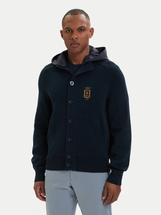 Zdjęcie produktu Aeronautica Militare Kurtka przejściowa 261AM1387UL00933 Granatowy Regular Fit