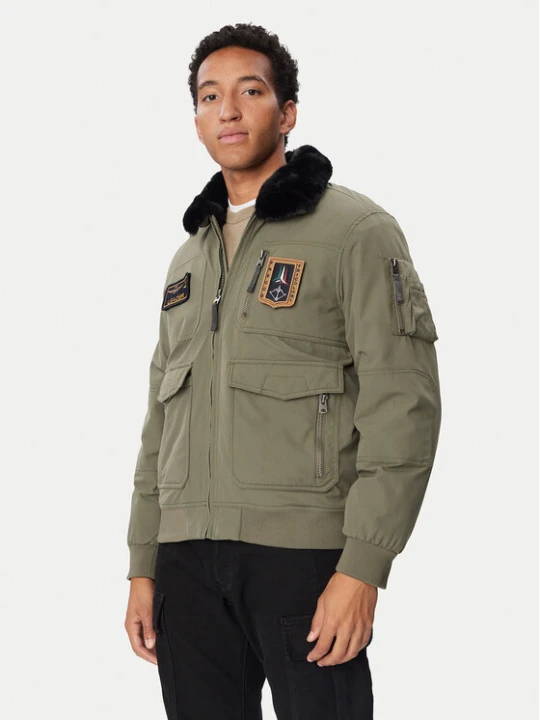 Zdjęcie produktu Aeronautica Militare Kurtka przejściowa 262AB3108UCT03151 Khaki Regular Fit