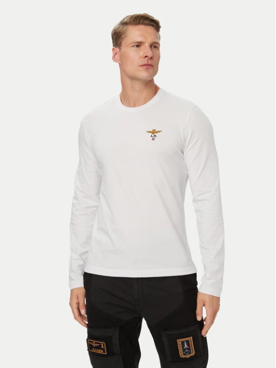 Zdjęcie produktu Aeronautica Militare Longsleeve 262TS2390UJ00372 Biały Regular Fit