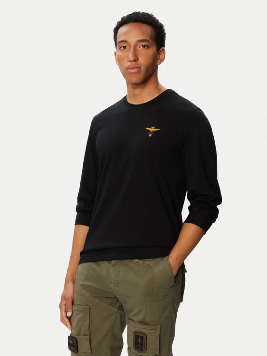Zdjęcie produktu Aeronautica Militare Longsleeve 262TS2390UJ00372 Czarny Regular Fit