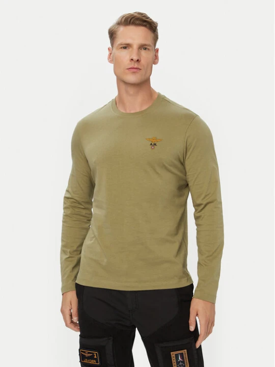 Zdjęcie produktu Aeronautica Militare Longsleeve 262TS2390UJ00372 Zielony Regular Fit